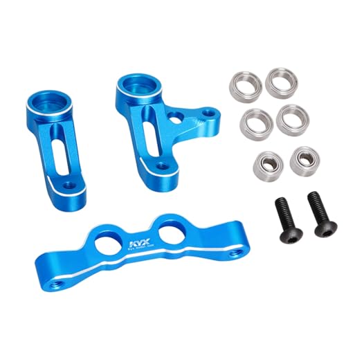 XBERSTAR RC Steering Kit for Tamiya 1/10 VX-02RS Pro RC Aluminum Alloy Steering Kit (Blue) von XBERSTAR