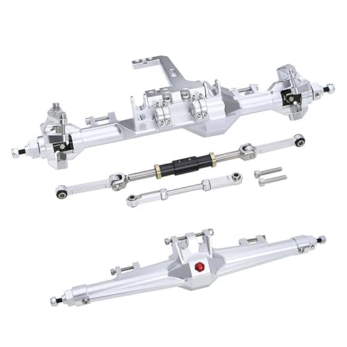 XBERSTAR Vorderachse für 1/10 Vanquish H10 Optic RC Crawler Aluminium Komplettachsen (Silber) von XBERSTAR