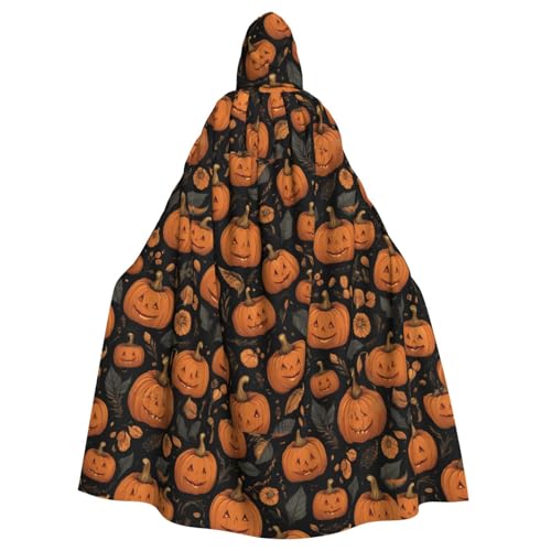 XBKGOHA Artistic Jack-O'-Lantern bedruckter Halloween-Umhang mit Kapuze für Erwachsene, ohne Reißverschluss, bequem für Kostümpartys XBKGOHA Artistic Jack-O'-Lantern bedruckter Halloween-Umhang mit Kapuze für Erwachsene, ohne Reißverschluss, bequem für Kostümpartys von XBKGOHA