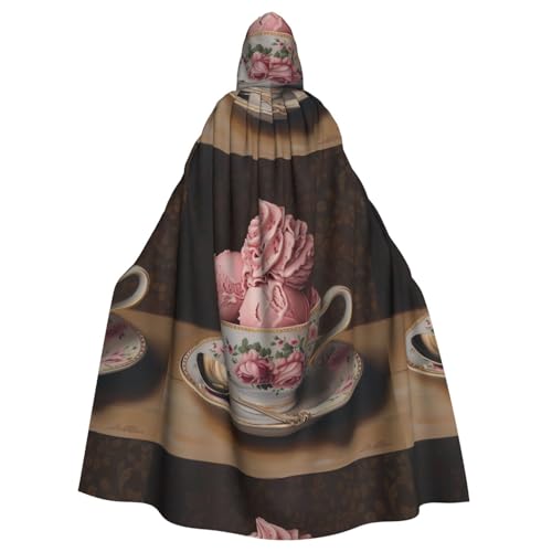 XBKGOHA Bedruckter Halloween-Umhang mit Kapuze für Erwachsene, Motiv: Eiscreme in einer Teetasse, kein Reißverschluss, bequem für Kostümpartys XBKGOHA Bedruckter Halloween-Umhang mit Kapuze für Erwachsene, Motiv: Eiscreme in einer Teetasse, kein Reißverschluss, bequem für Kostümpartys von XBKGOHA