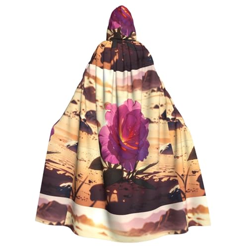 XBKGOHA Bedruckter Halloween-Umhang mit Kapuze für Erwachsene, ohne Reißverschluss, bequem für Kostümpartys von XBKGOHA
