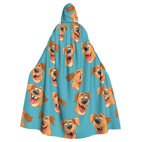 XBKGOHA Cartoon-Hundekopf bedruckt Halloween Erwachsene Kapuzenumhang ohne Reißverschluss, bequem für Kostümpartys XBKGOHA Cartoon-Hundekopf bedruckt Halloween Erwachsene Kapuzenumhang ohne Reißverschluss, bequem für Kostümpartys von XBKGOHA