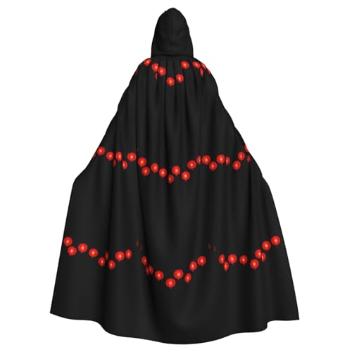 XBKGOHA Celebrating The Spring Festival Bedruckter Halloween-Umhang mit Kapuze für Erwachsene, ohne Reißverschluss, bequem für Kostümpartys von XBKGOHA