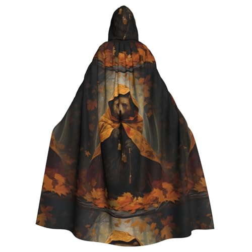 XBKGOHA Ein kleiner Bär im Umhang bedruckter Halloween-Umhang mit Kapuze für Erwachsene, ohne Reißverschluss, bequem für Kostümpartys XBKGOHA Ein kleiner Bär im Umhang bedruckter Halloween-Umhang mit Kapuze für Erwachsene, ohne Reißverschluss, bequem für Kostümpartys von XBKGOHA