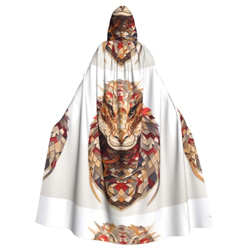 XBKGOHA Geometrische Klapperschlange, bedruckt, Halloween, Erwachsenen-Kapuzenumhang, ohne Reißverschluss, bequem für Kostümpartys XBKGOHA Geometrische Klapperschlange, bedruckt, Halloween, Erwachsenen-Kapuzenumhang, ohne Reißverschluss, bequem für Kostümpartys von XBKGOHA
