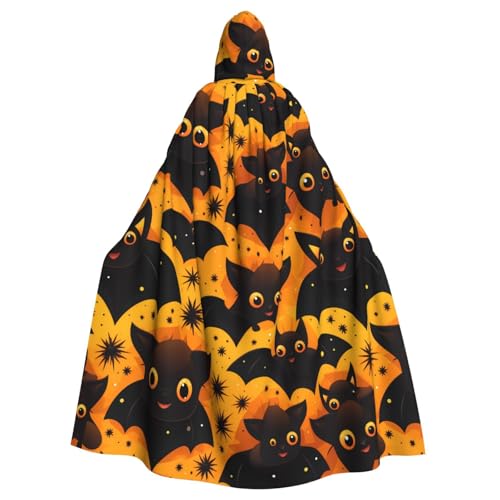 XBKGOHA Halloween-Umhang mit Fledermaus-Druck, für Erwachsene, mit Kapuze, ohne Reißverschluss, bequem für Kostümpartys XBKGOHA Halloween-Umhang mit Fledermaus-Druck, für Erwachsene, mit Kapuze, ohne Reißverschluss, bequem für Kostümpartys von XBKGOHA