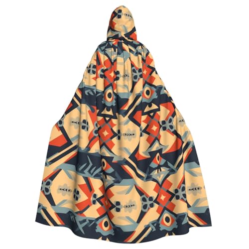 XBKGOHA Halloween-Umhang mit Kapuze, ethnisch, geometrisch, bedruckt, ohne Reißverschluss, bequem für Kostümpartys XBKGOHA Halloween-Umhang mit Kapuze, ethnisch, geometrisch, bedruckt, ohne Reißverschluss, bequem für Kostümpartys von XBKGOHA