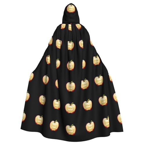 XBKGOHA Halloween-Umhang mit Kapuze und Mosaik-Apfel-Druck, ohne Reißverschluss, bequem für Kostümpartys XBKGOHA Halloween-Umhang mit Kapuze und Mosaik-Apfel-Druck, ohne Reißverschluss, bequem für Kostümpartys von XBKGOHA