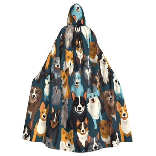 XBKGOHA Hunde-bedruckter Halloween-Umhang mit Kapuze, kein Reißverschluss, bequem für Kostümpartys XBKGOHA Hunde-bedruckter Halloween-Umhang mit Kapuze, kein Reißverschluss, bequem für Kostümpartys von XBKGOHA