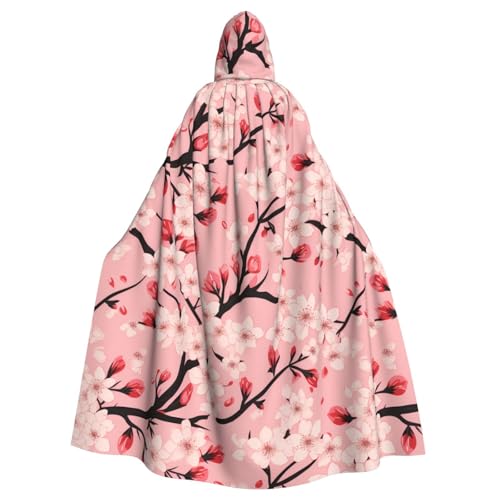 XBKGOHA Japanischer Blumen-Kirschblüten-Druck, Halloween-Umhang für Erwachsene, ohne Reißverschluss, bequem für Kostümpartys XBKGOHA Japanischer Blumen-Kirschblüten-Druck, Halloween-Umhang für Erwachsene, ohne Reißverschluss, bequem für Kostümpartys von XBKGOHA