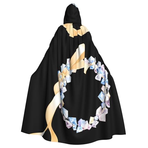 XBKGOHA Kapuzenumhang mit Bändern und Kristallen, bedruckt, für Erwachsene, kein Reißverschluss, bequem für Kostümpartys XBKGOHA Kapuzenumhang mit Bändern und Kristallen, bedruckt, für Erwachsene, kein Reißverschluss, bequem für Kostümpartys von XBKGOHA