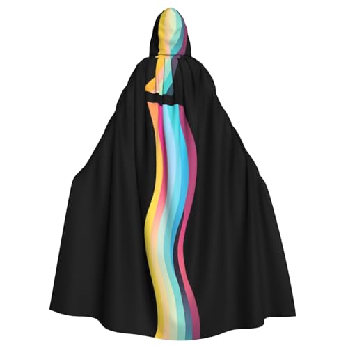XBKGOHA Kapuzenumhang mit Farbverlauf, bedruckt, Halloween, Erwachsene, ohne Reißverschluss, bequem für Kostümpartys XBKGOHA Kapuzenumhang mit Farbverlauf, bedruckt, Halloween, Erwachsene, ohne Reißverschluss, bequem für Kostümpartys von XBKGOHA