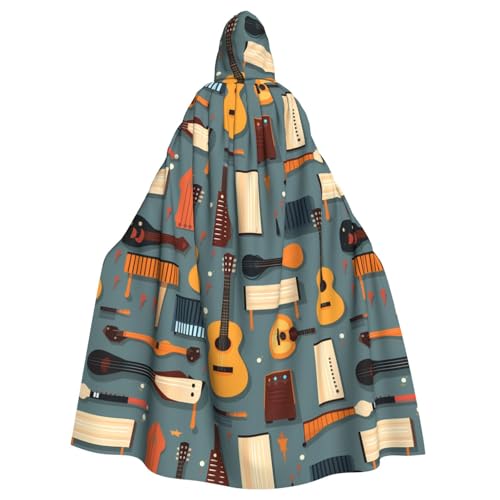 XBKGOHA Kapuzenumhang mit Gitarre, Klavier, bedruckt, Halloween, Erwachsene, ohne Reißverschluss, bequem für Kostümpartys XBKGOHA Kapuzenumhang mit Gitarre, Klavier, bedruckt, Halloween, Erwachsene, ohne Reißverschluss, bequem für Kostümpartys von XBKGOHA