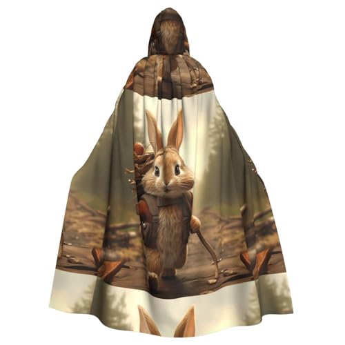 XBKGOHA Kapuzenumhang mit Hasenmotiv, Holzdruck, für Erwachsene, ohne Reißverschluss, bequem für Kostümpartys XBKGOHA Kapuzenumhang mit Hasenmotiv, Holzdruck, für Erwachsene, ohne Reißverschluss, bequem für Kostümpartys von XBKGOHA