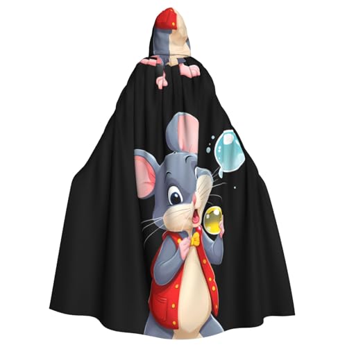 XBKGOHA Kapuzenumhang mit Mausblasen, bedruckt, Halloween, Erwachsene, ohne Reißverschluss, bequem für Kostümpartys XBKGOHA Kapuzenumhang mit Mausblasen, bedruckt, Halloween, Erwachsene, ohne Reißverschluss, bequem für Kostümpartys von XBKGOHA