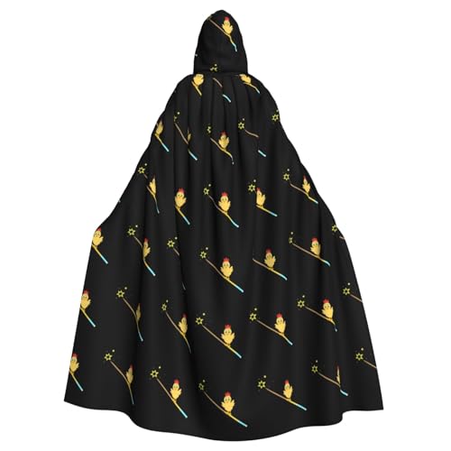 XBKGOHA Kapuzenumhang mit Zauberstab, Huhn, bedruckt, Halloween, Erwachsene, ohne Reißverschluss, bequem für Kostümpartys XBKGOHA Kapuzenumhang mit Zauberstab, Huhn, bedruckt, Halloween, Erwachsene, ohne Reißverschluss, bequem für Kostümpartys von XBKGOHA