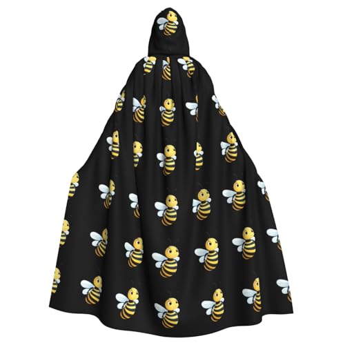 XBKGOHA Kapuzenumhang mit kleinen Bienen und bemalten Flügeln, bedruckt, Halloween, Erwachsene, ohne Reißverschluss, bequem für Kostümpartys XBKGOHA Kapuzenumhang mit kleinen Bienen und bemalten Flügeln, bedruckt, Halloween, Erwachsene, ohne Reißverschluss, bequem für Kostümpartys von XBKGOHA