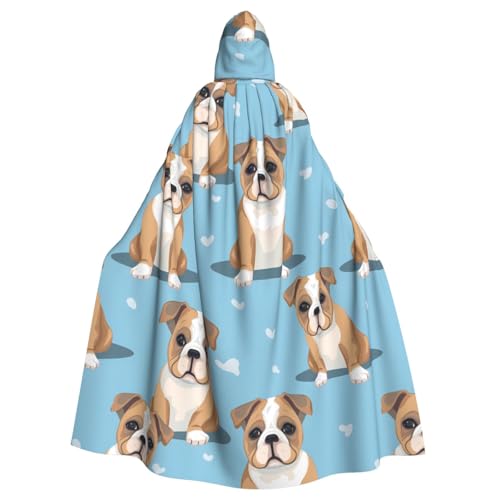 XBKGOHA Kapuzenumhang mit süßer Bulldogge, bedruckt, Halloween, Erwachsene, ohne Reißverschluss, bequem für Kostümpartys XBKGOHA Kapuzenumhang mit süßer Bulldogge, bedruckt, Halloween, Erwachsene, ohne Reißverschluss, bequem für Kostümpartys von XBKGOHA