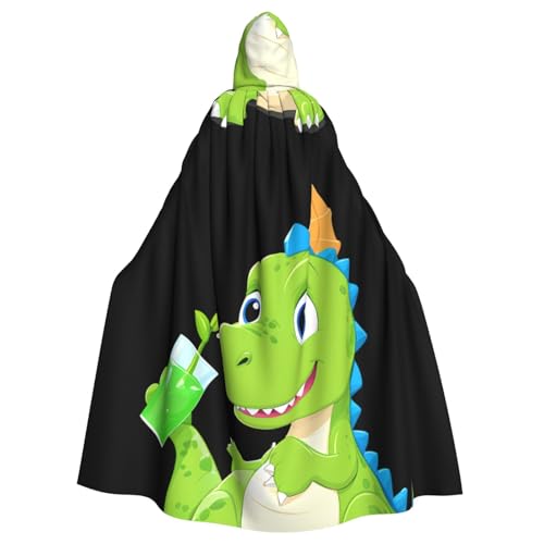 XBKGOHA Kleiner Dinosaurier-Umhang mit Kapuze, bedruckt, Halloween, Erwachsene, ohne Reißverschluss, bequem für Kostümpartys XBKGOHA Kleiner Dinosaurier-Umhang mit Kapuze, bedruckt, Halloween, Erwachsene, ohne Reißverschluss, bequem für Kostümpartys von XBKGOHA