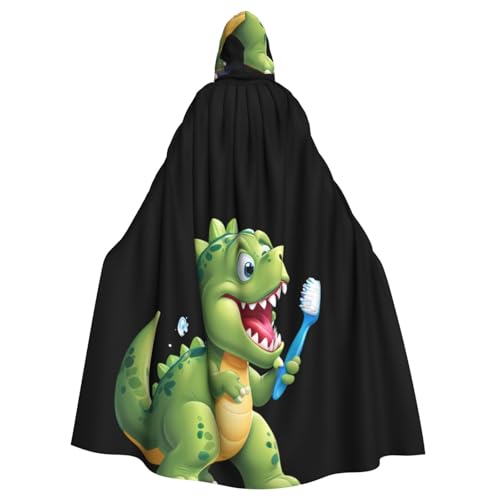 XBKGOHA Kleiner Dinosaurier-Umhang mit Zähnen, bedruckt, Halloween, Erwachsenen-Kapuzenumhang, kein Reißverschluss, bequem für Kostümpartys XBKGOHA Kleiner Dinosaurier-Umhang mit Zähnen, bedruckt, Halloween, Erwachsenen-Kapuzenumhang, kein Reißverschluss, bequem für Kostümpartys von XBKGOHA