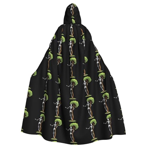 XBKGOHA Little Skeleton Hugging A Tree Printed Halloween Adult Hooded Cape Cloak No Zipper, Comfortable For Costume Parties XBKGOHA Little Skeleton Hugging A Tree Printed Halloween Adult Hooded Cape Cloak No Zipper, Comfortable For Costume Parties von XBKGOHA