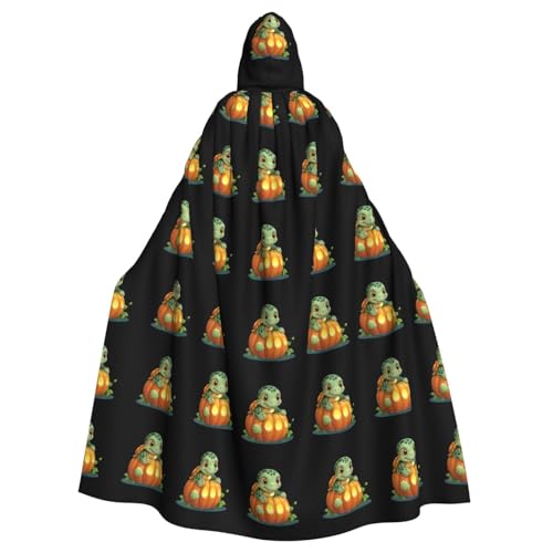 XBKGOHA Little Turtle In The Pumpkin Lantern Printed Halloween Adult Hooded Cape Cloak No Zipper, Comfortable For Costume Parties XBKGOHA Little Turtle In The Pumpkin Lantern Printed Halloween Adult Hooded Cape Cloak No Zipper, Comfortable For Costume Parties von XBKGOHA