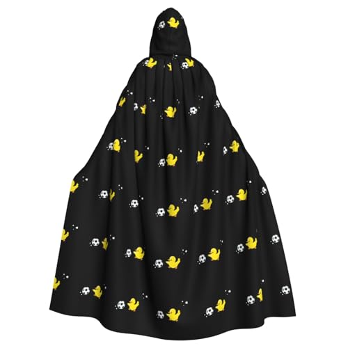 XBKGOHA Little Yellow Duck Kicking The Ball Printed Halloween Adult Hooded Cape Cloak No Zipper, Comfortable For Costume Parties XBKGOHA Little Yellow Duck Kicking The Ball Printed Halloween Adult Hooded Cape Cloak No Zipper, Comfortable For Costume Parties von XBKGOHA