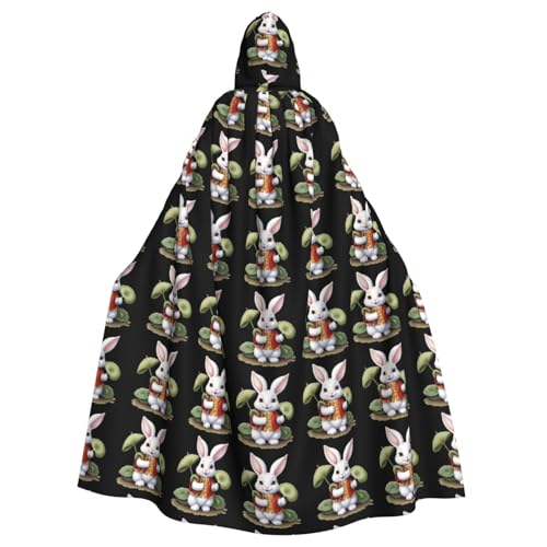 XBKGOHA Lotusblatt-Regenschirm, kleines weißes Kaninchen, bedruckt, Halloween, Erwachsenen-Kapuzenumhang, ohne Reißverschluss, bequem für Kostümpartys XBKGOHA Lotusblatt-Regenschirm, kleines weißes Kaninchen, bedruckt, Halloween, Erwachsenen-Kapuzenumhang, ohne Reißverschluss, bequem für Kostümpartys von XBKGOHA