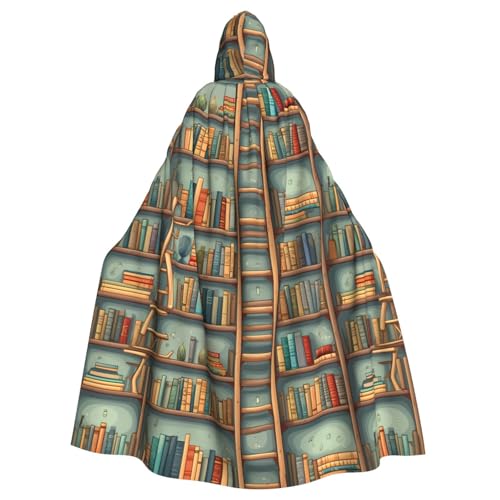 XBKGOHA Lustige Bücherregal-Kollektion und Leiter, bedruckt, Halloween, Erwachsenen-Kapuzenumhang, ohne Reißverschluss, bequem für Kostümpartys XBKGOHA Lustige Bücherregal-Kollektion und Leiter, bedruckt, Halloween, Erwachsenen-Kapuzenumhang, ohne Reißverschluss, bequem für Kostümpartys von XBKGOHA