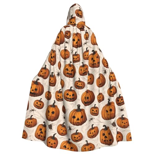 XBKGOHA Lustiger Kürbiskopf bedruckt Halloween Erwachsene Kapuzenumhang ohne Reißverschluss, bequem für Kostümpartys XBKGOHA Lustiger Kürbiskopf bedruckt Halloween Erwachsene Kapuzenumhang ohne Reißverschluss, bequem für Kostümpartys von XBKGOHA