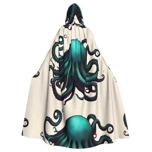 XBKGOHA Oktopus-Tentakel, bedruckt, Halloween, Erwachsenen-Kapuzenumhang, ohne Reißverschluss, bequem für Kostümpartys XBKGOHA Oktopus-Tentakel, bedruckt, Halloween, Erwachsenen-Kapuzenumhang, ohne Reißverschluss, bequem für Kostümpartys von XBKGOHA