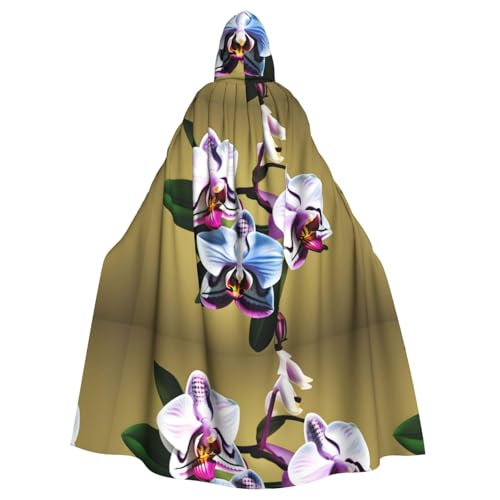 XBKGOHA Orchideen-bedruckter Halloween-Umhang mit Kapuze für Erwachsene, ohne Reißverschluss, bequem für Kostümpartys XBKGOHA Orchideen-bedruckter Halloween-Umhang mit Kapuze für Erwachsene, ohne Reißverschluss, bequem für Kostümpartys von XBKGOHA