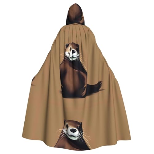 XBKGOHA Otter bedruckter Halloween-Umhang mit Kapuze für Erwachsene, ohne Reißverschluss, bequem für Kostümpartys XBKGOHA Otter bedruckter Halloween-Umhang mit Kapuze für Erwachsene, ohne Reißverschluss, bequem für Kostümpartys von XBKGOHA
