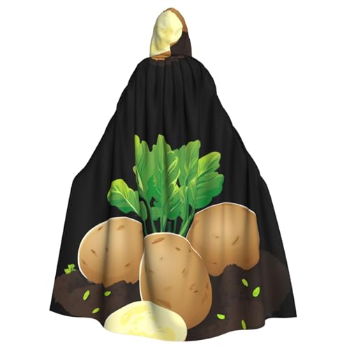 XBKGOHA Potatoes In The Soil Bedruckter Halloween-Umhang mit Kapuze für Erwachsene, ohne Reißverschluss, bequem für Kostümpartys XBKGOHA Potatoes In The Soil Bedruckter Halloween-Umhang mit Kapuze für Erwachsene, ohne Reißverschluss, bequem für Kostümpartys von XBKGOHA