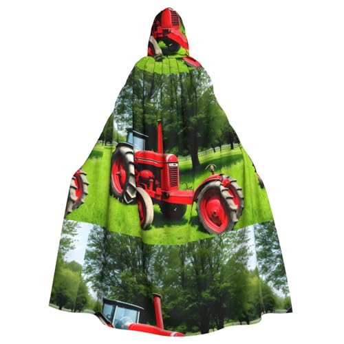XBKGOHA Roter Traktor bedruckter Halloween-Umhang mit Kapuze für Erwachsene, ohne Reißverschluss, bequem für Kostümpartys XBKGOHA Roter Traktor bedruckter Halloween-Umhang mit Kapuze für Erwachsene, ohne Reißverschluss, bequem für Kostümpartys von XBKGOHA