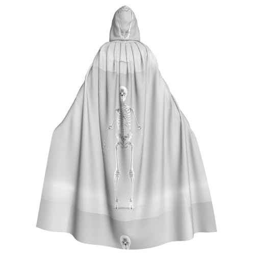 XBKGOHA Skelett-Display, bedruckt, Halloween-Umhang mit Kapuze, ohne Reißverschluss, bequem für Kostümpartys XBKGOHA Skelett-Display, bedruckt, Halloween-Umhang mit Kapuze, ohne Reißverschluss, bequem für Kostümpartys von XBKGOHA