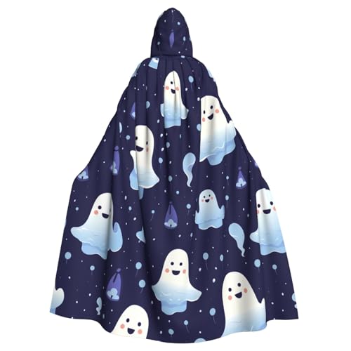 XBKGOHA Süßer Geister-Halloween-Umhang mit Kapuze, bedruckt, für Erwachsene, ohne Reißverschluss, bequem für Kostümpartys XBKGOHA Süßer Geister-Halloween-Umhang mit Kapuze, bedruckt, für Erwachsene, ohne Reißverschluss, bequem für Kostümpartys von XBKGOHA
