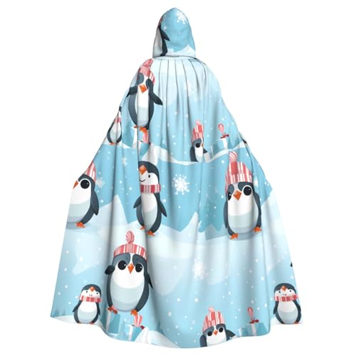 XBKGOHA Süßer Pinguin-bedruckter Halloween-Umhang mit Kapuze für Erwachsene, ohne Reißverschluss, bequem für Kostümpartys XBKGOHA Süßer Pinguin-bedruckter Halloween-Umhang mit Kapuze für Erwachsene, ohne Reißverschluss, bequem für Kostümpartys von XBKGOHA