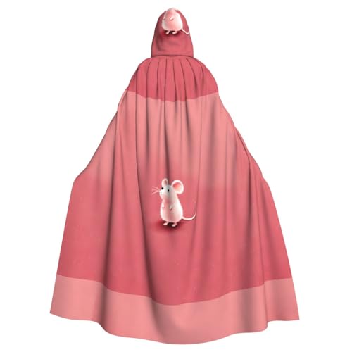 XBKGOHA Süßer kleiner Maus-Umhang mit Kapuze, bedruckt, Halloween, Erwachsene, ohne Reißverschluss, bequem für Kostümpartys XBKGOHA Süßer kleiner Maus-Umhang mit Kapuze, bedruckt, Halloween, Erwachsene, ohne Reißverschluss, bequem für Kostümpartys von XBKGOHA