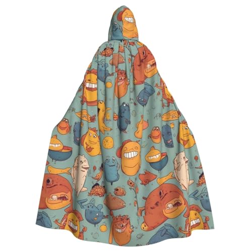 XBKGOHA Umhang mit Kapuze, Motiv: Meerestiere, bedruckt, Halloween, Erwachsene, kein Reißverschluss, bequem für Kostümpartys XBKGOHA Umhang mit Kapuze, Motiv: Meerestiere, bedruckt, Halloween, Erwachsene, kein Reißverschluss, bequem für Kostümpartys von XBKGOHA