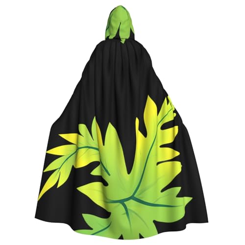 XBKGOHA Umhang mit Kapuze für Erwachsene, schillernde Blätter, bedruckt, kein Reißverschluss, bequem für Kostümpartys XBKGOHA Umhang mit Kapuze für Erwachsene, schillernde Blätter, bedruckt, kein Reißverschluss, bequem für Kostümpartys von XBKGOHA