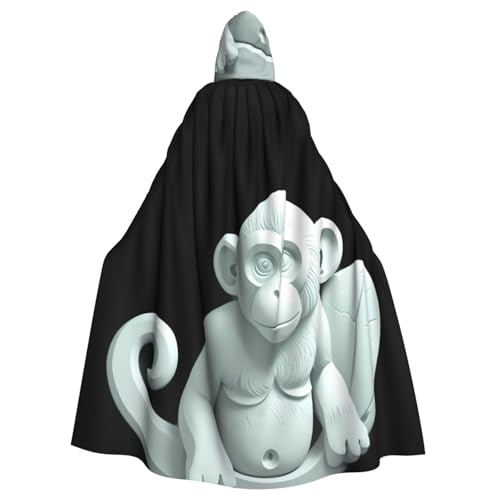 XBKGOHA Umhang mit Kapuze und Affenmotiv, bedruckt, für Erwachsene, ohne Reißverschluss, bequem für Kostümpartys XBKGOHA Umhang mit Kapuze und Affenmotiv, bedruckt, für Erwachsene, ohne Reißverschluss, bequem für Kostümpartys von XBKGOHA