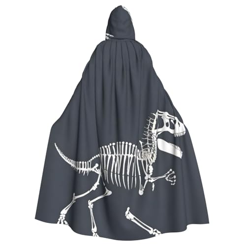 XBKGOHA Umhang mit Kapuze und laufendem Dinosaurier-Skelett, bedruckt, Halloween, Erwachsene, kein Reißverschluss, bequem für Kostümpartys XBKGOHA Umhang mit Kapuze und laufendem Dinosaurier-Skelett, bedruckt, Halloween, Erwachsene, kein Reißverschluss, bequem für Kostümpartys von XBKGOHA
