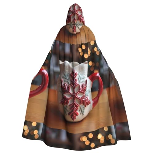 XBKGOHA Weihnachts-Schneeflocken-Becher, bedruckt, Halloween, Erwachsenen-Kapuzenumhang, ohne Reißverschluss, bequem für Kostümpartys XBKGOHA Weihnachts-Schneeflocken-Becher, bedruckt, Halloween, Erwachsenen-Kapuzenumhang, ohne Reißverschluss, bequem für Kostümpartys von XBKGOHA
