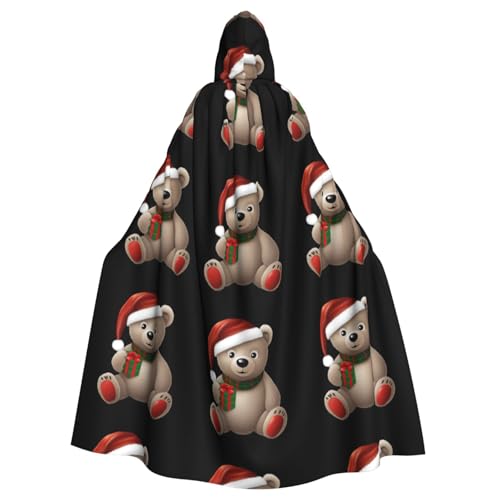 XBKGOHA Weihnachtsbär, bedruckt, Halloween, Erwachsenen-Kapuzenumhang, ohne Reißverschluss, bequem für Kostümpartys XBKGOHA Weihnachtsbär, bedruckt, Halloween, Erwachsenen-Kapuzenumhang, ohne Reißverschluss, bequem für Kostümpartys von XBKGOHA