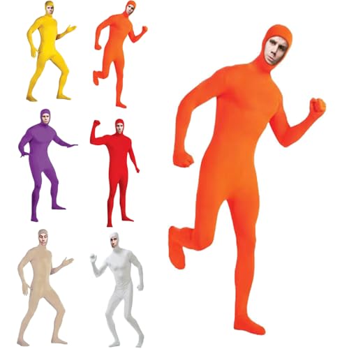 Damen Herren Greenscreen Anzug Zentai Suit Halloween Ganzkörper Slenderman Kostüm Jugendliche Bodysuit Man Catsuit Männer für Party Halloween Weihnachten Anime Bühnen Performance Kostüm Catsuit Männer von XBNEGBA