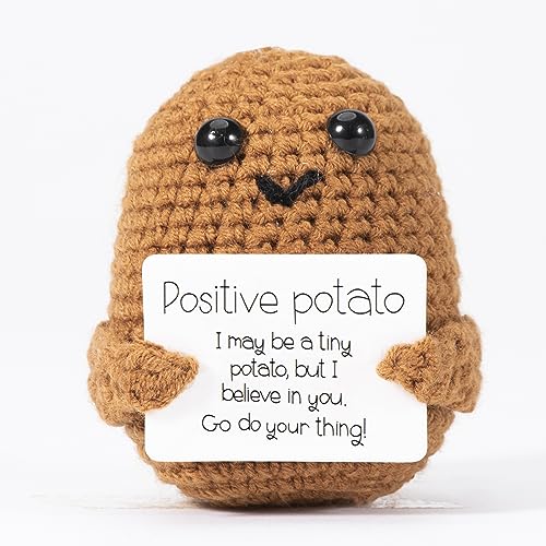 XBOCMY Pocket Hug Positive Potato, Creative Knitted Wool Potato Doll, Best Gift for Family, Boyfriend, Gifts for Girlfriend, Patient, Birthday Gift Party, Christmas Decoration Gift von XBOCMY