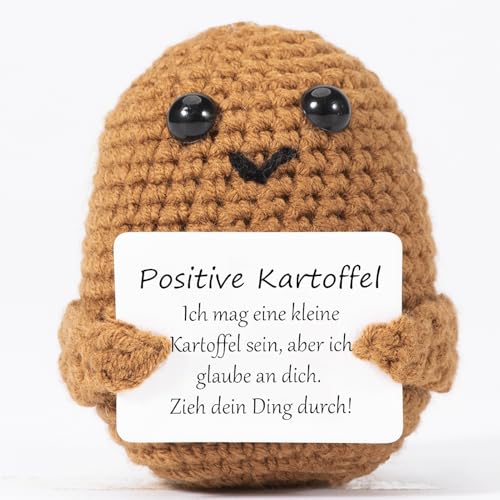 XBOCMY Pocket Hug Positive Kartoffel, Kreative Strickwolle Kartoffel Puppe, Geschenke für Frauen, Mutmacher Geschenk, Gute Besserung Geschenk, Glücksbringer Prüfung Geschenk XBOCMY Pocket Hug Positive Kartoffel, Kreative Strickwolle Kartoffel Puppe, Geschenke für Frauen, Mutmacher Geschenk, Gute Besserung Geschenk, Glücksbringer Prüfung Geschenk von XBOCMY