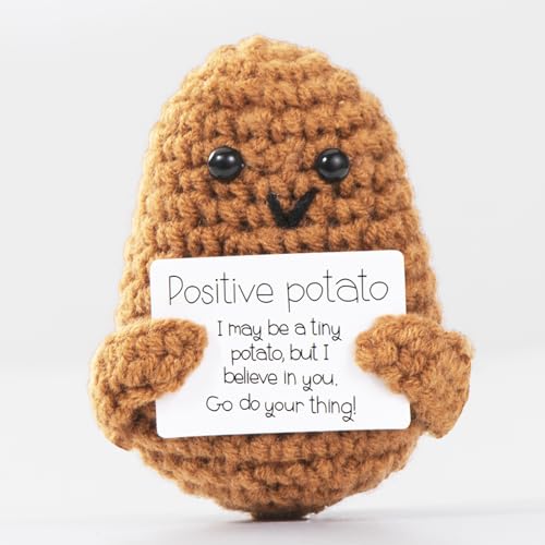 XBOCMY Pocket Hug Positive Potato, Creative Knitting Wool Potato Doll, A Small Hug, Small Gift for Girlfriend, Boyfriend, Family, Patient von XBOCMY
