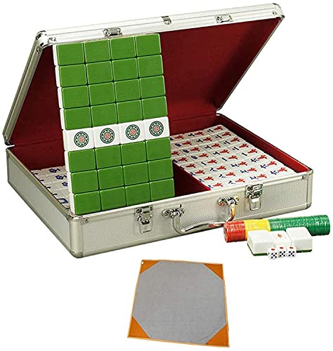 XBSXP Mahjong Boutique Mahjong Set Exquisite Aluminium Geschenkbox Produktion Majong Set Mah Jong Mah Jongg Sets Majiang (Color : A, Size : Small) von XBSXP